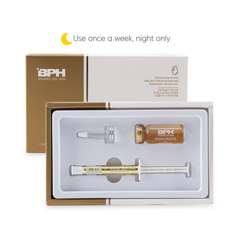 Set Dưỡng Trắng Da Tại Nhà BPH Spicule Serum 2.5g &amp; Gold Capsule 7ml