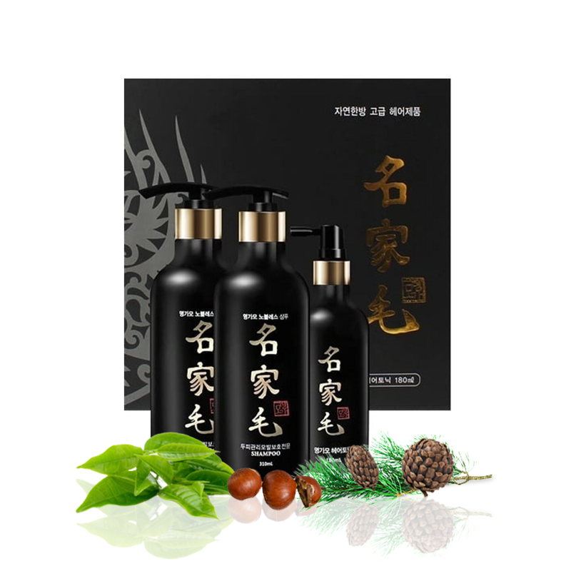 MYEONG GA MO Shampoo Tonic 3-Type Gift Set (Shampoo x2 + Tonic x1)